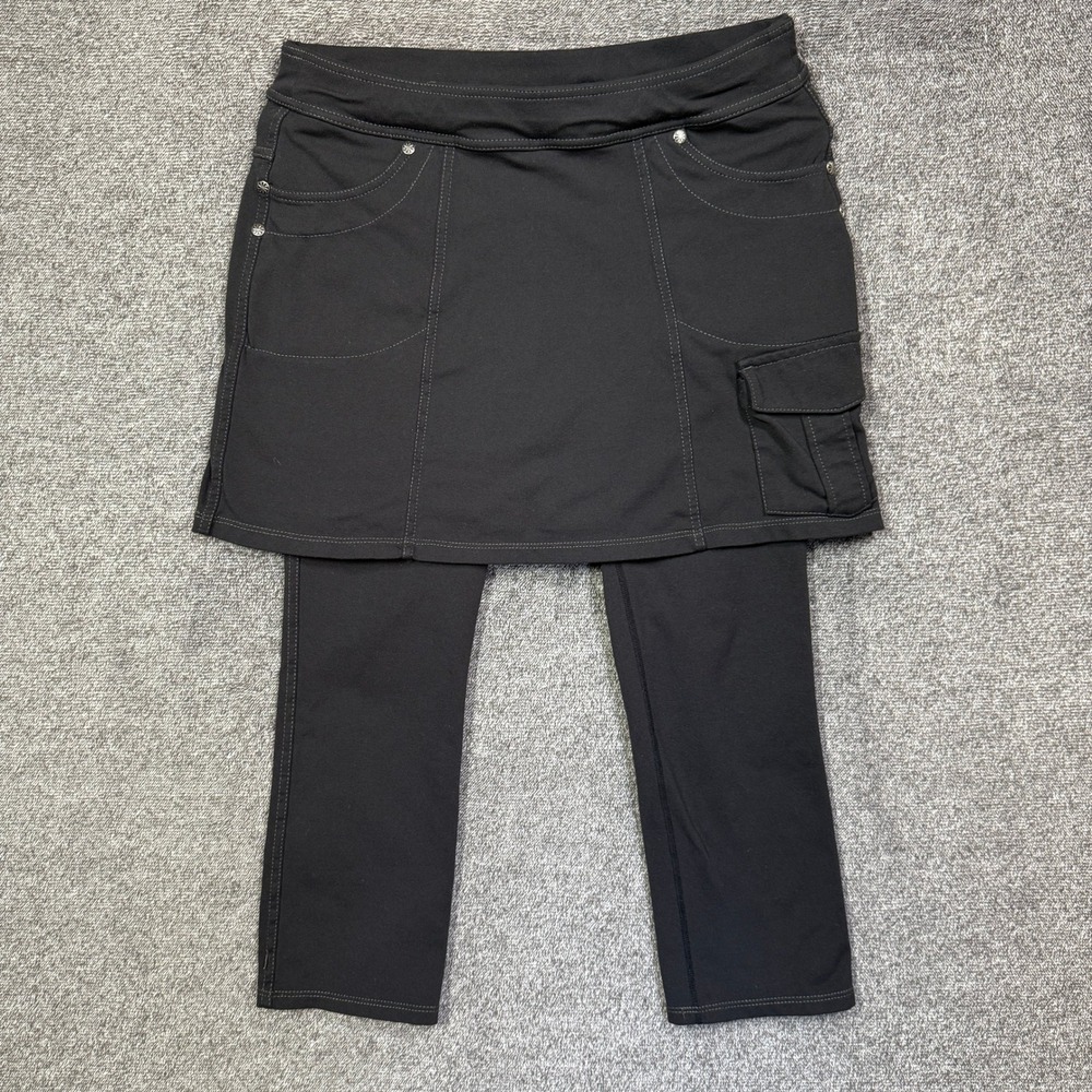 Athleta Black Capri Skort Cargo Skirt Womens S Leggings Size S